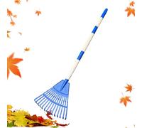 Râteau À Feuilles pour Pelouse 14 Dents,Râteau de Jardinage pour Gazon - Balai en Éventail pour Extérieur Jardin Terrasse Gravier Camping Paysage