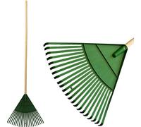 Râteau à feuilles Strend Pro R121.WH, 22 dents, forme d'éventail, PH, manche bois 1300 mm