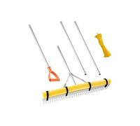 Râteau à Feuilles Tête 91,4cm Manche 338cm Corde 1580cm Pour Nettoyage Feuilles