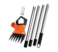 Râteau à gazon, outil de desserrage du sol et de l' - Râteau d'extérieur avec une poignée réglable en quatre parties, pour ferme, jardin, extérieur, pelouse, parterre de fleurs