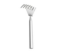 Râteau À Main De Jardin - Outil À Main De Jardinage Robuste En Acier Inoxydable | Râteau De Jardin À Poignée Ergonomique, Petit Outil À Griffes De Jardinage | Râteaau À Mauvaises Herbes Pour Le Travai