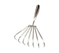 Râteau à Main pour Fruits de Mer en Acier Inoxydable, Outil de Creusement de Coquillages et Palourdes, Accessoire de Pêche et Jardinage- 7 Dents 5 Cm