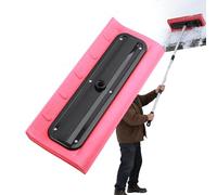 Râteau à neige - 40 cm - Outil poussoir en mousse EVA - Tête de nettoyage en ABS - Balai de retrait manuel avec large surface de contact - Nettoyeur de glace au sol pour allée, terrasse, garage et