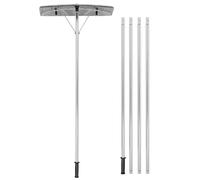 Râteau à neige de toit, outil de déneigement télescopique pour toits, pelle à neige réglable en aluminium avec roues, tubes à 5 sections pour un retrait facile de la neige et des feuilles