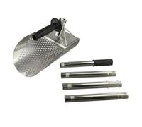 Râteau à puces de Sable Équipement de tamisage Sable, testeur Batterie, Pelle à Amovible, 1,03 m, détection métaux sur la Plage(4 Sections)