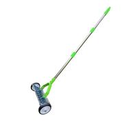 Râteau à Scarifier - Métal résistant avec Roues et Manche Long, râteau de Jardin pour enlever l' - pour Feuilles de Jardin, pelouse, ameublir Le Sol nivellement