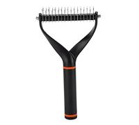 Râteau à sous-poil pour animaux de compagnie 2 faces |Peigne démêlant pour chats et chiens |Le toilettage en acier inoxydable élimine en douceur les tapis et les poils perdus