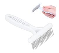 Râteau à sous-poil pour chiens, brosse de toilettage à Double rangée pour animaux de compagnie, brosse de démêlage, peigne de démêlage pour poils longs et épais, 2 pièces