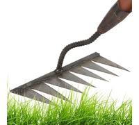 Râteau d'aménagement paysager en fer - Outil de désherbage de pelouse - Désherbeurs manuels de jardin robustes | Artefact de déracinement pour la ferme d'arrière-cour, thème de retrait des feuilles de