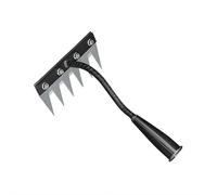 Râteau de désherbage de jardin en acier au carbone 5/6/7/8 dents en acier au manganèse très résistant, multi-usage, amovible, pour jardinage, désherbage, entretien de la pelouse, rotation du sol et