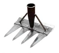 Râteau de désherbage de jardin en acier au carbone à 2, 3, 4, 5, 7 dents, outil robuste pour jardinage et désherbage, désherbeur manuel amovible pour pelouse, cour, ameublissement du sol et