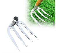 Râteau de désherbage en fer, râteau de désherbage de jardin, outil d'extraction de désherbeur amovible, râteau en fer robuste pour jardinage et désherbage, outil manuel pour aération du sol de la
