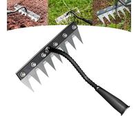 Rateau De Désherbage, Outil pour Desherber, 5/6/7/8 Dents Râteau De Désherbage en Acier Robuste | Outil Résistant pour Entretien De Jardin Et Élimination des Mauvaises Herbes (8 Dents)