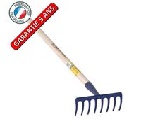 Râteau de fleuriste - Outils PERRIN - 80 cm - 8 dents - Acier XC 20 - Fabrication Française