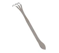 Râteau de jardin à 3 dents, durable et ergonomique pour ameublir le sol à la main pour parterres de jardin, jardinières surélevées, en acier inoxydable, argenté, 24 cm
