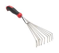 Râteau de Jardin à Main - Cultivateur Manuel Compact pour Jardinage | Outil De Jardinage Court en Métal pour Désherbage Et Travail du Sol Robuste pour Pelouses Et Parterres De Fleurs