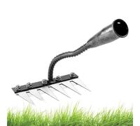 Râteau De Jardin Desherbage, Râteau De Désherbage avec Manche, Râteau De Jardin Râteau À Feuilles en Acier À 5/6 Dents Cultivateur De Main De Jardinage, pour Désherbage/Ameublissement du Sol