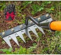 RâTeau De Jardin Desherbage,Rateau De DéSherbage,Outil De Desherbage,Iron Rake 2.0,5/6/7/8 Teeth Carbon Steel Garden Weeding for Gardening (7 Teeth)