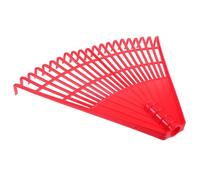 Râteau de Jardin en Plastique Rouge 21 Dents pour Feuilles | Grosse Surface de Travail, Nettoyage du Jardin, pour Débris et Feuilles Mortes