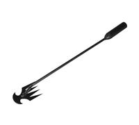 Râteau de jardin, outil de désherbage, binette à main, très résistant et pratique, pour enlever les mauvaises herbes pour cour, noir, 50 cm