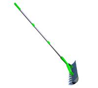 Râteau de Jardin | Outil De Jardinage avec Manche Ergonomique Antidérapant | Balai à Gazon pour Pelouse,pour Terrasses Balcons Cours Allées Et Jardins