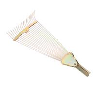 Râteau de Jardin Pliable en Acier, Râteau à Huit Dents Robuste | Outil Agricole sans Manche, Finition Forgée Traditionnelle, pour Pelouse et Cour, Nettoyage des Débris