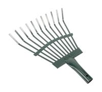 Râteau de Jardin Portable en Acier au Carbone pour Feuilles | Format Compact 29,5x24,3x5,5cm, sans Manche, pour Petits Racines et Préparation du Sol