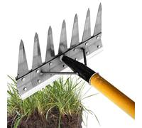 Râteau de Jardin pour Jardinage, Outil à désherbage Double Face, Polyvalent et détachable pour aménagement extérieur, pour Cour, Jardin