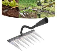 Râteau De Jardin,Râteau De Jardin En Métal Robuste,En Acier Au Carbone,Râteau De Jardin,Râteau À Main Efficace,Râteau De Jardin,Outils De Jardin,Houe Pour Désherber,Desserrer Les Plantes,