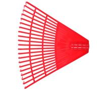 Râteau de Jardin Rouge en Plastique 21 Dents, pour Feuilles et Herbe | Espacement Fin des Dents, Grosse Zone de Travail, Nettoyage, Usage pour Jardin et Débris