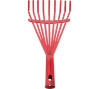 Râteau de Jardin sans Manche en Acier 9 Dents pour Feuilles Mortes