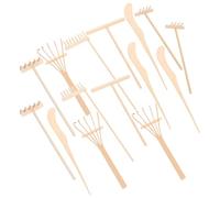 Râteau de Jardin Zen de Table, Mini Râteaux à Sable en Bambou Bois | Accessoires de Contemplation Portables, Finition Polie, pour Mini Cailloux et Sable Zen, Couleur Kaki