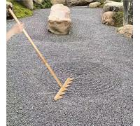 Râteau de jardin zen de taille standard amélioré, grand râteau zen en bois naturel japonais amélioré de 48 pouces pour l'extérieur, râteau en bois robuste pour le jardin, les roches et les motifs à