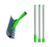 Râteau de Jardinage - Outil de Jardinage en Acier Renforcé | Râteau À Feuilles De Jardin - pour Les Yards, Le Porche, Les Cours, Les Balcons, Les Terrasses, Les Allées, Les Chemins Et L'Extérieur