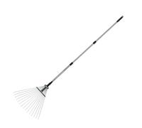 Râteau de jardinage - Outil de râteau de patio robuste avec dents en acier pour le sol, le nettoyage de la pelouse et des feuilles | Rake de jardin réglable pour aménagement paysager, travail