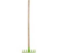 Kids In The Garden - Outil de jardin pour enfant manche en bois Râteau classique Vert G