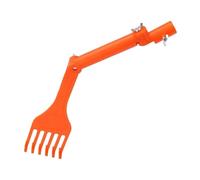 Râteau de nettoyage du sol : design robuste avec manche en acier, tête à portée étendue, élimine efficacement l'accumulation de feuilles pour un nettoyage rapide des allées