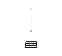 Râteau de Nivellement de Pelouse en Acier Galvanisé Vert 50 cm L Manche