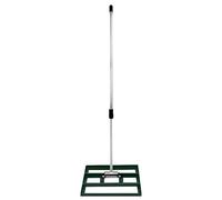 Râteau de Nivellement de Pelouse en Acier Inoxydable Orange 50 cm Largeur -Parfait pour Mettre à Plat : Cour de Golf,terrains de Sports Jardin,Aménagement Extérieur - Manche Extensible Jusqu'à 190cm