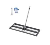 VEVOR Râteau de Nivellement de Pelouse, 762 x 254 x 2290 mm, Niveleur de Gazon, Manche Réglable 2130 mm, Métal Robuste Résistant à la Rouille, Outil de Nivellement pour Cour, Terrain de Golf, Jardin