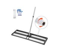 VEVOR Râteau de Nivellement de Pelouse, 914 x 254 x 2290 mm, Niveleur de Gazon, Manche Réglable 2130 mm, Métal Robuste Résistant à la Rouille, Outil de Nivellement pour Cour, Terrain de Golf, Jardin