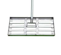 Râteau de nivellement de pelouse, Outil de nivellement de pelouse de 4,5 Pieds, niveleur de pelouse Robuste en Acier Inoxydable pour Jardin, arrière-Cour, Golf/pelouse