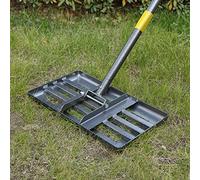 Râteau de nivellement de pelouse, Outil de nivellement de pelouse de 43,2 x 25,4 cm avec poignée Ergonomique de 1,8 m, râteaux de nivellement Robustes pour pelouses, Cour, Jardin, Terrain de Golf