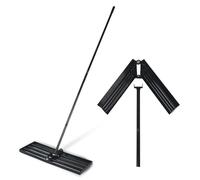 Râteau de nivellement de pelouse, racloir de pelouse de jardin, outil de nivellement de pelouse sans effort, râteau de sable, hauteur réglable de 81 à 213 cm, nivellement de la pelouse et entretien de