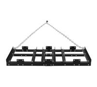 Râteau de pelouse robuste et niveleur de terre pour gravier, sol, foin, compatible avec VTT, UTV, tracteur, tondeuse