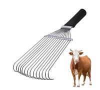 Râteau De Pour Bétail Brosse ergonomique en acier à cachemire