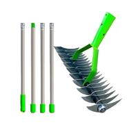 Râteau de revêtement de pelouse - Râteau de sol de jardin facile à mont, râteau pour nettoyer les morts | Outil de jardinage râteau de nettoyage de paille en acier inoxydable