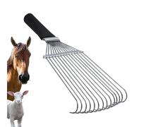 Râteau de toilettage pour sous-poils, brosse et peigne démêlant, outil de soin durable pour animaux de compagnie, bétail, chèvre et petits animaux