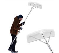 Râteau de Toit Extensible en Aluminium pour Le déneigement - Manche grattoir réglable de 23" à 30,5" - Outil Essentiel pour Les propriétaires afin de déneiger Leur Toit en Toute sécurité et