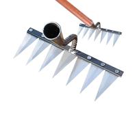 Râteau déchaumeur à Dents Robuste - Râteau de déchaumage Polyvalent avec Dents - Râteau de de pelouse pour cultiver des Fleurs